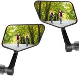 Homieway Bike Mirror, Bar End Bicycle Mirror, HD Glass Scratch Resistant and Fall Resistant E-bike Rear View Mirrors, Safe Cycle Mirror for Handlebar for E-bike, City Bikes (Left&Right 0.59-0.9")