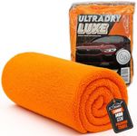 Xtremeauto Large Car Drying Towel – Twisted Loop Microfiber 1400GSM 60x40cm, Bright Orange, Super Absorbent & Streak-Free, Premium Thick Material for Car Detailing