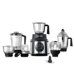 Prestige Endura 1000 Watt Mixer Grinder with 6 Jars | Heavy-Duty Ball Bearing Motor | 3 Stainless Steel Jars + 1 Juicer + 1 Mix-O-Keep + 1 Multi-Utility | SS Baldes | Black | 5Y Motor Warranty