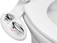 Luxe Bidet Neo 320 White 320-Self Cleaning Dual Nozzle-Hot and Cold Water Non-Electric Mechanical Bidet Toilet Attachment, 17 x 10 x 3 inches