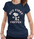 Peanuts But First Coffee Snoopy Women's T-Shirt