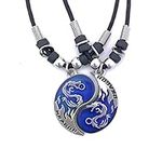 Tapp Collections Dragon Yin Yang 2 Mood Pendant Necklaces Set