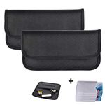 Newseego 2 Pack RFID Signal Blocking Bag | 5x FREE RFID Credit Card Sleeves | Anti Theft Faraday Bag for Car Key FOB & Cell Phone Blocking Pocket, RFID Signal Shielding Pouch Wallet Case - (Black)