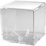 Baseball Display Case UV Protection Acrylic Cube Baseball Holder Square Clear Supports Box for 9'' Ball QIUNI