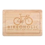 Personalised Bike Chopping or Cheese Board - Engraved Gift for Him or Her - Present for Mother's Day or Father's Day - Bike Lovers Cycle Cycling Handmade