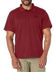 Columbia Men's Utilizer Short Sleeve Wicking and Sun Protection Shirt Polo, Red Jasper, Large