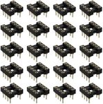 Be In Your Mind 20Pcs Gold Plated 8-Pin DIP Round IC Chip Socket Adaptor 2.54mm Pitch Straight IC Socket for 8 DIP OP-AMP IC Sockets for NE5532 Burr Brown LM Audio Grade