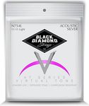 Black Diamond N754L Silverwound Acoustic Guitar Strings, Light