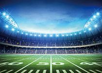 LYWYGG 8X6FT Super Bowl Backdrop Football Field Backdrop Photography Props Auditorium Light Themed Bowl Night Spotlight Decorations Photo Studio Props CA-CP-306-0806