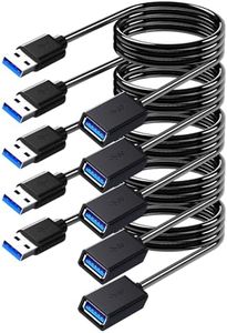 5Pack USB Extender Cable, tunghey USB 3.0 Extension Cable Male to Female USB Cable High-Speed Data Transfer Compatible with USB Flash Drive, Hard Drive, Keyboard,Mouse,Printer, Webcam (1M)