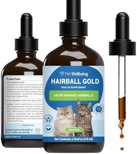 Pet Wellbeing Hairball Gold for Cats - Holistic Hairball and Digestive Care, Normal Elimination, Slippery Elm, MCT Oil, No Mineral Oil - Veterinarian-Formulated Herbal Supplement