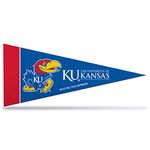 Rico NCAA Kansas 8 Pc Mini Pennant Pack Sports Fan Home Decor, Multicolor, One Size