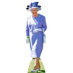 Star Cutouts Cut Out of Queen Elizabeth II Lilac Dress