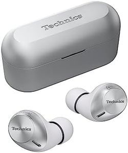 Technics AZ40M2 True Wireless Bluetooth Earbuds with Active Noise Cancellation, Multipoint Connection, Mic, and up to 5.5 Hours Play Time, Silver(EAH-AZ40M2ES)