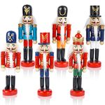 Fayavoo Nutcracker Christmas Decorations 6Pcs Christmas Nutcrackers Ornaments, Nutcracker Figures for Christmas Tree Ornaments Birthday Gift Home Party Xmas Decorations