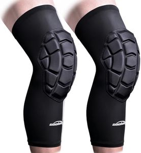 COOLOMG Knee Pads Wrestling Basketball Football Volleyball Youth Kids Adult Protective Knee Compression Sleeves Black S