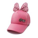 VRITRAZ Polyester Bow Design Cartoon Character Printed Little Cap For Kids, Baby, Girls & Boys 3-12 Years (Pink)