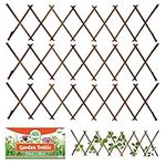 3pk Garden Trellis for Climbing Plants 150cm x 30cm, Expanding Garden Trellises, Trellis for Fences, Wall Trellis Fence Panels Garden Trellis Fence, Garden Trellice, Wall Trellis Panel