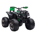 Aosom 12V Kids 4 Wheeler, Ride on ATV for Kids with Music, Realistic Headlights & Wide Wheels, Toddler Quad for Boys and Girls, Green