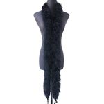 FEARAFTS 2 Yards Black Marabou Feathers Boa Halloween Crafts Wedding Home Decoration 50 Grams (black)