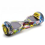 "Smart Self Balancing 6.5 Inch Hoverboard for Kids & Adults with Bluetooth Speaker, LED Lights, Rechargeable Battery and Anti-Slip Foot Pads - Yellow Color"