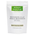 Bentonite clay powder 1lb / 454 g by Amson Naturals- Pure & Natural for Body Face Hair.