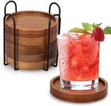 6 Pcs Best Wooden Coasters with Hol