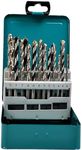 Makita D-47173 Mixed Drill Set Metal Box - Multi-Colour (18-Piece)