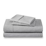 Bare Home Full Sheet Set - Premium 1800 Ultra-Soft Microfiber Full Bed Sheets - Double Brushed - Full Sheets Set - Deep Pocket - Bedding Sheets & Pillowcases (Full, Heathered Charcoal)