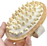 Natural Wooden Hand-Held Massager Body Brush Cellulite Reduction, Lymphatic Drainage Massager Brush, Spa Bath Wood Massager for Women, Men, Girls