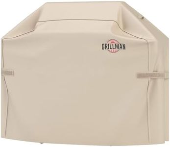 Grillman Premium BBQ Grill Cover, Heavy-Duty Gas Grill Cover for Weber Spirit, Weber Genesis, Char Broil etc. Rip-Proof & Waterproof (64" L x 24" W x 48" H, Tan)