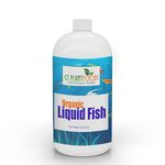 Fish Fertilizer - OMRI Listed Hydrolyzed Fish Fertilizer for Plants (32 Oz) - Liquid Organic Fertilizer for Vegetables, Trees, Lawns, Shrubs, Flowers, Seeds & Plants