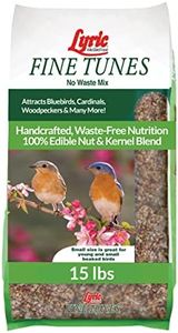 Lyric Fine Tunes Wild Bird Seed - No Waste Bird Food Mix - Attracts Bluebirds, Finches, Chickadees & More - 15 lb. Bag