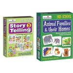 Creative's Story Telling Card Game (Multi-Color, 16 Pieces) Animal Families and Their Homes Card Game (Multi-Color, 63 Pieces)