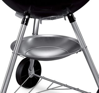 Weber Bar-B-Kettle Charcoal BBQ, 57cm – Porcelain-Enamelled, Black/Silver