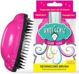 Knot Genie Teeny Detangling Hair Brush for Kids (Fairy Pink) | Perfect Detangling Brush for Curly Hair, Gently Separate Tangles, Leaves Hair Smooth and Shiny | The Pain-Free Knot Detangler