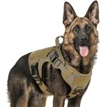 PetVogue Heavy Duty Dog Harness with Handle, Adjustable Military Dog Vest Harness, No-Pull Service Dog Vest for Training Hunting Walking, Large