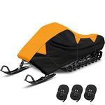 New Generation Snowmobile Cover! XYZCTEM Upgraded 420D Waterproof Trailerable Snowmobile Cover Sled Ski Cover Compatible with Yamaha Polaris Ski-Doo Arctic Cat(Fits Length 115"x 51"x 48")