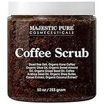 Majestic Pure Arabica Coffee Scrub - All Natural Body Scrub for Skin Care, Stretch Marks, Eczema, Age Spots - 10 Ounces