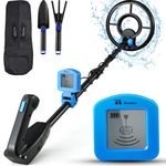 Metal Detector for Kids - Kid Metal Detector Junior 7.4 Inch Waterproof Search Coil Junior Metal Detector LCD 24 Inch to 35 Inch Adjustable Stem Buzzer Vibration Sound 2 Pouds Lightweight Easy to Use