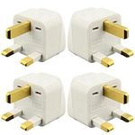 KAVANA (4 pcs) Type G UK Adaptor for Indian Pins Works in Countries Like UK/London,Scotland,Wales,Hong Kong,UAE,Singapore,Dubai,Ireland etc, Universal Travel Adaptor Power Plug