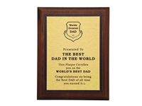 aahs!! Engraving Worlds Greatest Plaques (Best Dad in The World, Gold)