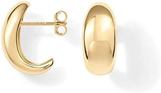 PAVOI 14K Dome Hoop Huggies (Dome, Yellow Gold)