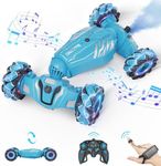 Dysaim Gesture Sensing RC Stunt Car, Best Birthday Gifts for Boys Toys Ages 6-12, 4WD Remote Control Car 360° Rotate Transform Drift RC Cars with Lights Music Sprayer, 2.4Ghz Hand Controlled Car