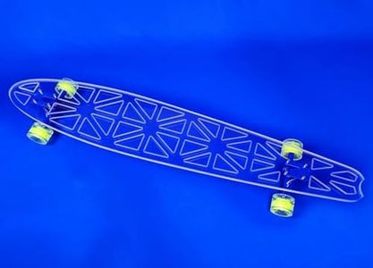 GHOST BOARDS Clear Longboard Skateboard - A Stylish Adult Skateboard with LED Wheels & No Grip Tape - Ride in Style & Turn Heads with Clear Skateboards Built for Fun, Speed & Smooth Carving
