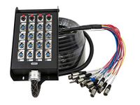 Monoprice 20-Channel Snake & 16 XLR x 4 TRS Stage Box - 100 feet With 16 Downstream And 4 Upstream Connections