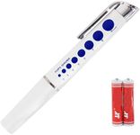 Ever Ready First Aid Diagnostic Penlight with Batteries Feat. Imprinted Pupil Gauge, Lightweight Body Medical Pen Light for Nurse, Student, Doctors EMT