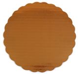 Southern Champion Tray 1605 8" Sturdy Corrugated Single Wall Cake Circle, Greaseproof, Gold Metallic (Case of 200)