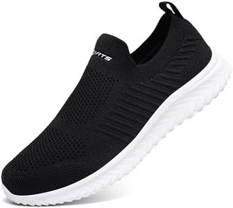 DISRATEBLU Mens Running Shoes Slip On Walking Shoes Lightweight Breathable Non Slip Outdoor Sneakers Sports Running Casual Shoes Tennis Athletic