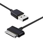 30pin USB Power Supply Cable for Samsung Tablet-USB-Charging Galaxy Tab 2 8.9 7.7 7.0 Plus Note-10.1-GT-N8013-GT-P5113 SGH-I497 SCH-I915 SCH-I705 GT-P3113 GT-P3100 USB Cord Charger Cable（Black）